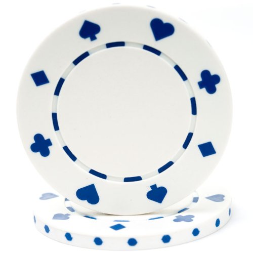 Trademark Poker 100 Suited Chip, 11.5gm, White