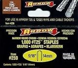 Arrow Fastener 259 9/16-Inch T25 Round Crown Staples (1000-Pack)