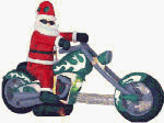 Gemmy 1221630 Airblown Inflatable - Traditional Santa Riding Chopper, 6 Feet Tall