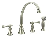 KOHLER K-16109-4A-BN Revival Kitchen Sink Faucet, Vibrant Brushed Nickel