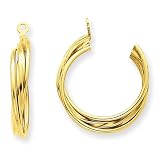 14k Polished Hoop Earring Jackets