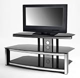 42 Inch Plasma TV Stand in Black Glass Finish RTA TVSM-036