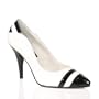 4 Inch Sexy Classic Pump Shoe Womens High Heel Shoes Single Sole Shoes Two Tone Pump Shoes Black / White Patent