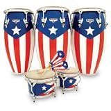 Latin Percussion Matador Puerto Rican Flag Bongos - B000A2UN14