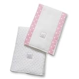 SwaddleDesigns Baby Burpies (set of 2) - All Colors SWD_BB Styles: Polka Dots Bright Pink