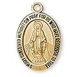 12K Gold Filled Miraculous Medal and 18-inch Chain
