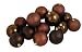 32ct Chocolate Brown Shatterproof 4-Finish Christmas Ball Ornaments 3.25" (80mm)