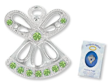 Click here to buy AUGUST PERIDOT Birthstone Wings & Wishes Angel Tac Pin.