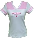 Dallas Cowboys Womens / Ladies Pink and White Retro Jersey T-Shirt