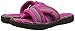Isotoner Signature Women's Microterry Payton Cross Slide Flat, Wild Berry, 7 UK/8.5-9 M US