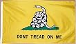 Dont Tread on Me YELLOW (Gadsden) Flag - 3x5 foot Poly