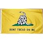 Dont Tread on Me "Yellow" (Gadsen) Flag - 3 foot by 5 foot Polyester (NEW)