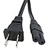 RiteAV - Universal Replacement Power Cord 6ft for Printers & Gaming Systems (Nema 1-15p to C7)