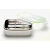 Steeltainer Leak-proof Stainless Steel Compact Size Container (White)