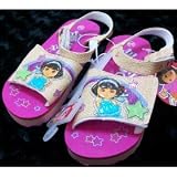 Nick Jr Dora the Explorer Kid Size 9.5-10.5 Shoes/sandles, Great for Halloween Costume
