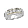 14K Two-Tone Gold Diamond Band - 0.40 Ct.