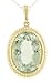 10k Yellow Gold Green Amethyst Pendant, 18