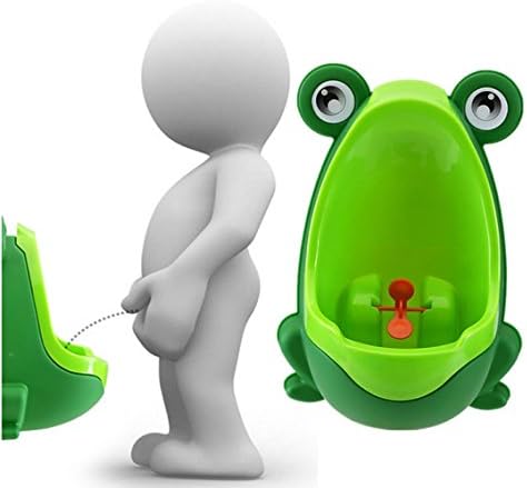 Lovely Frog Children Potty Toilet Training Kids Urinal for Boys Pee Trainer Bathroom (Green and Green)