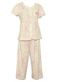 Karen Neuburger French Country Pink Shortsleeve Capri Pajama