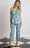 Betsey Johnson Melrose Place Pool Party PJ Set 739779 (Medium, Blue Melrose Place (BLUMP))