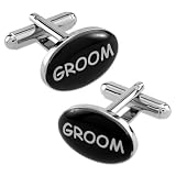 Groom Cufflink by Necktie Accessories - Silver Silver plated