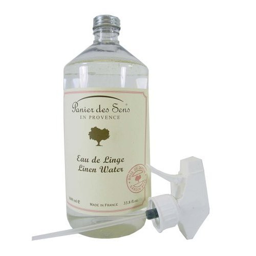 Garden Rose Panier des Sens French Linen Water, 1 Liter or 33.8 fl oz, 3 Pack