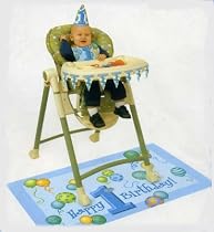 Baby Boy 1st Birthday High Chair decorating kit