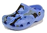 Little Laces Toddler Boys Blue Camoflauge Clog (Little Kid)