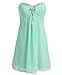 Fashion Plaza Girl's Chiffon Strapless Bridesmaid Flower Girl Dress K0091