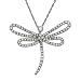 14k White Gold Diamond Dragonfly Pendant (1/3 cttw)