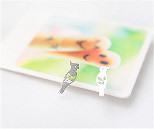 MagicPieces Silver Hollow Out Bird Shape Short Necklace and Stud Earrings Set GDP 0704