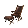 Hunter Chair with Ottoman - Brown