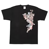 ゲゲゲの鬼太郎 京友禅和柄Tシャツ 花虎と鬼太郎ファミリー Mサイズ