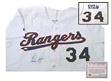 Nolan Ryan Texas Rangers MLB Hand Signed Authentic Style Home White Baseball Jersey