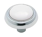 Amerock 262WCH Polished Chrome With White Cabinet Knobs
