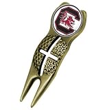 South Carolina Gamecocks USC NCAA Cross Hair Golf Divot Tool Gold