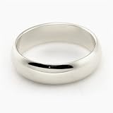 10K White Gold Wedding Bands 5mm half round