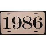 1986 YEAR LICENSE PLATE by Motown Automotive Design