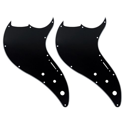 2pcs Custom Electric Guitar Pickguard Line 6 Variax 600 replacement,3ply Black