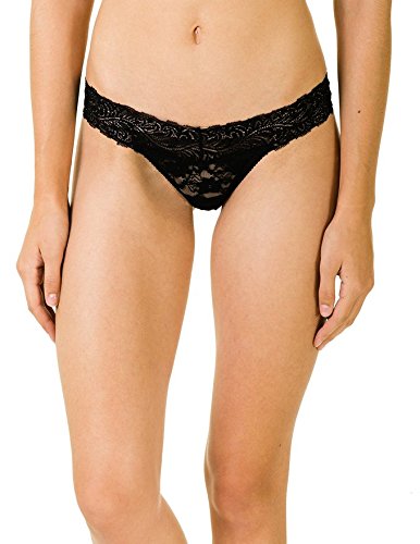 3 Pack XOXO Juniors Lace Thong (Medium, Mint/Black/White)