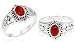 Oval Cut Carnelian Bead Bali Ring Sterling Silver Size 9