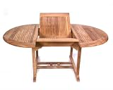 Teak Furniture Gallery TGT222 Round Extension Table, Beveled,  71-94 Inch