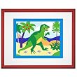 Dinosaurland Red Framed Print by Olive Kids (T-REX)