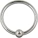Single Stainless Steel Fixed Bead Ring: 20g, 5/16