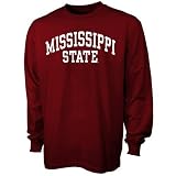 Mississippi State Bulldogs Maroon Vertical Arch Long Sleeve T-shirt