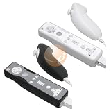 2 Set of Soft Silicone Skin Case for Nintendo Wii Remote Control / Controller & Nunchuk (Black, White)