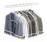 VINYL ANTI-DUST CLOTHING SHOULDER COVERS - SET OF 6