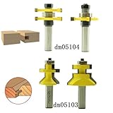 dms05103 タン＆グルーブ・Vロックビット 2組セット・ルータービット1/2Microtungsten carbide