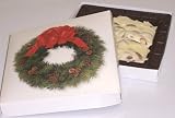 Scott's Cakes 1 lb. White Chocolate Almond Bark in a Wreath Box