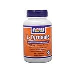 Now Foods L-tyrosine 750mg, 90 Capsules (Pack of 2)